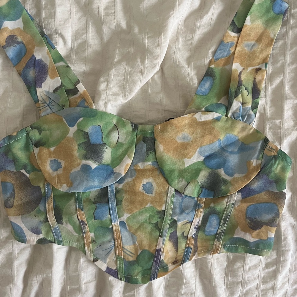 Floral corset like top